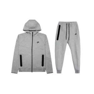 Nike Sportswear Tech Fleece Full-Zip Hoodie & Joggers Set Dark Heather Grey/Black
