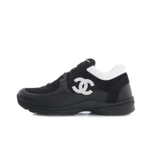 Chanel Low Top Trainer Black White G38299 Y55720 K3845