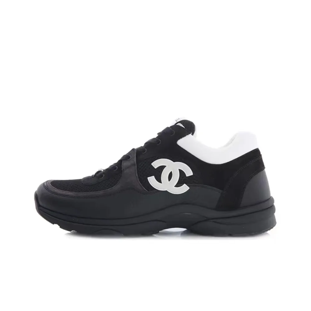 Chanel Low Top Trainer Black White G38299 Y55720 K3845