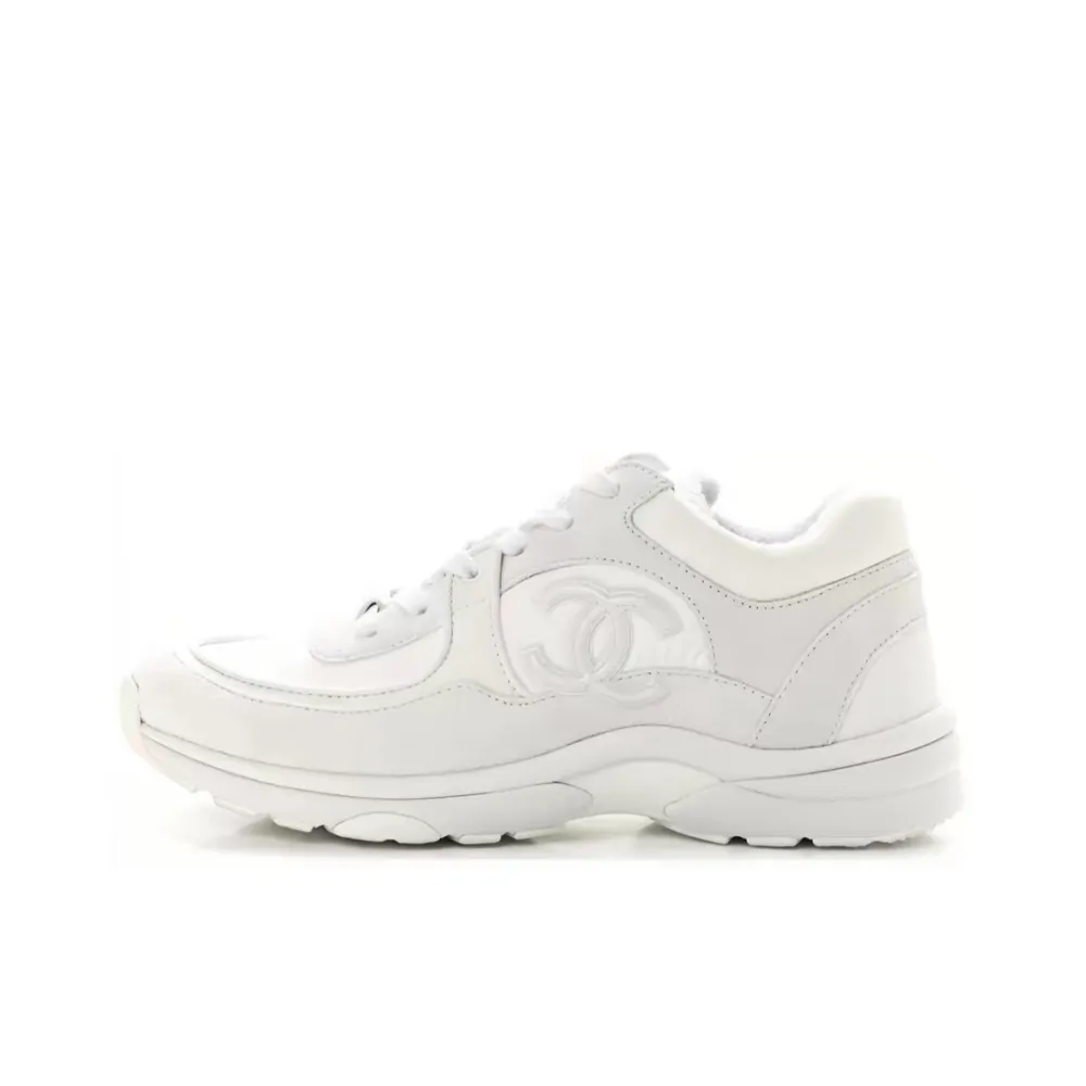 Chanel Triple White Chanel CC Logo Low Top  G34360 Y53536 0I259