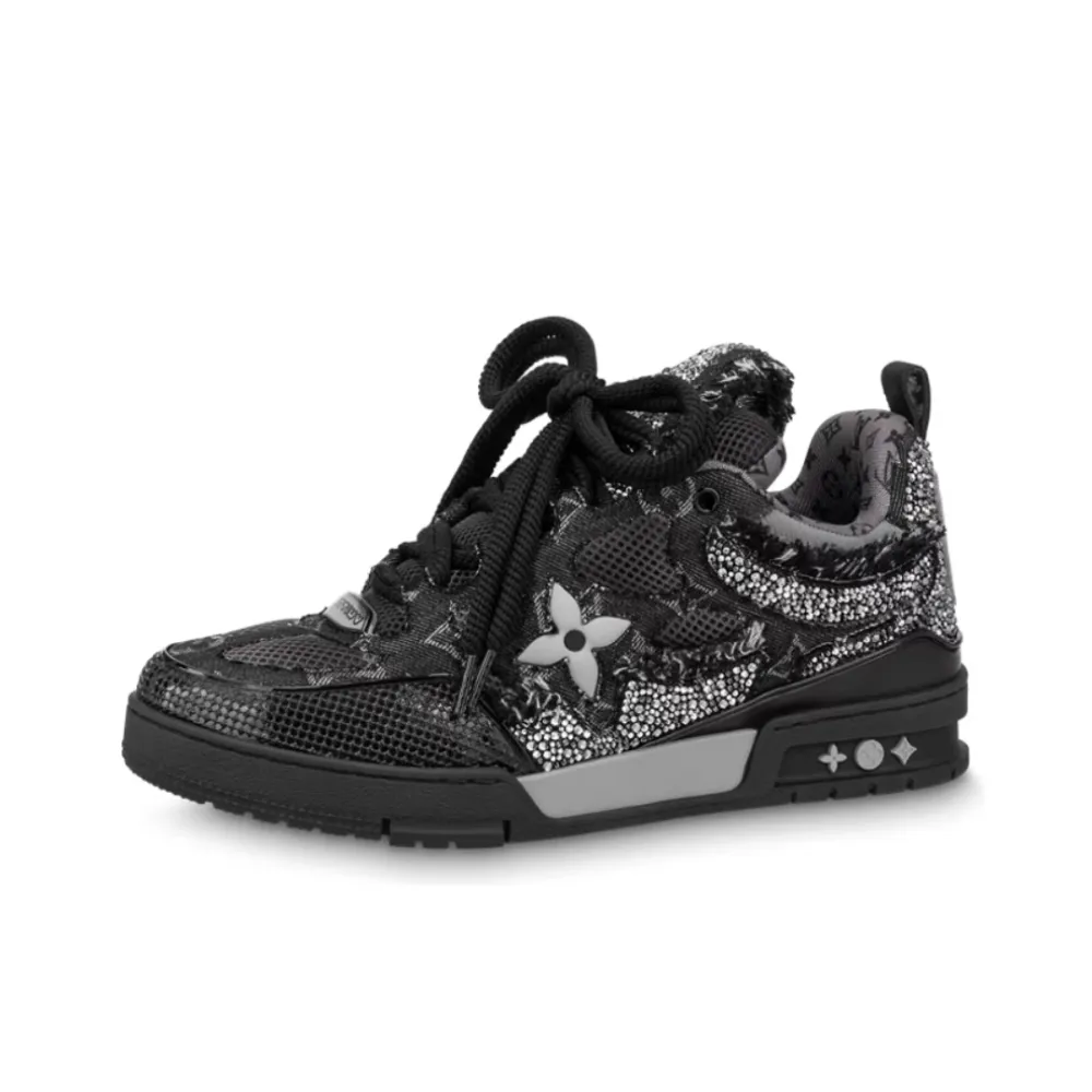 Louis Vuitton Skate Trainer Black Swarovski Monogran 1ABMHV