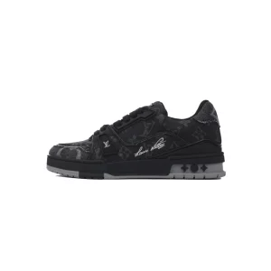 Louis Vuitton LV Trainer Black Monogram Denim 1AC4ZD