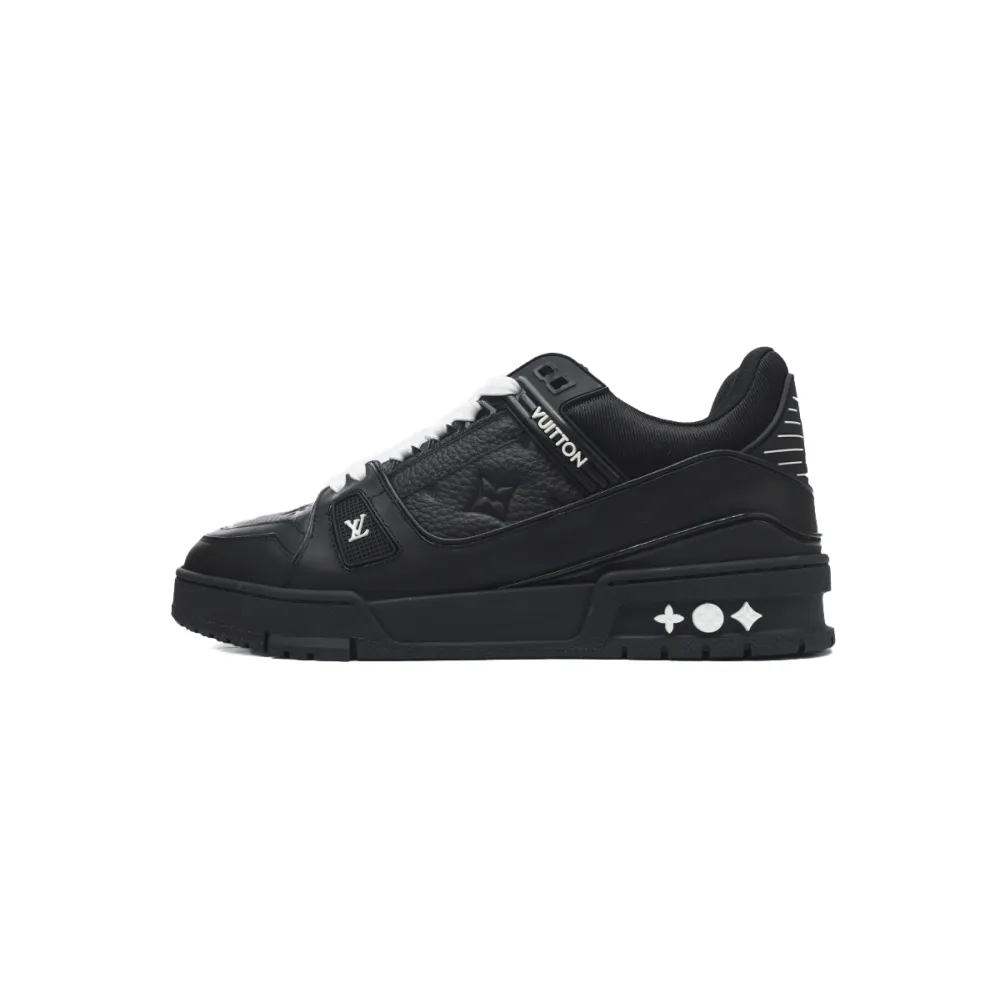 Louis Vuitton Trainer Black Embossed Monogram 1AAREY