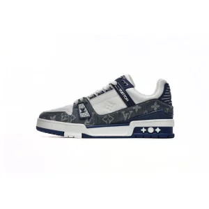 Louis Vuitton LV Trainer Monogram Denim White Blue  1A9JGZ