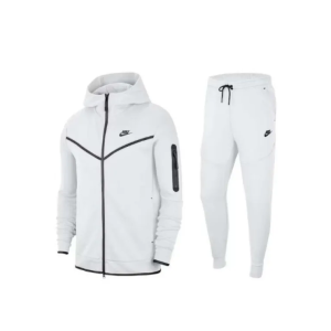 Nike Sportswear Tech Fleece Full-Zip Hoodie & Joggers Set White